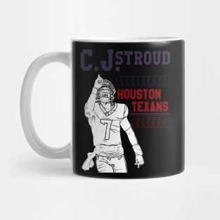 C.J. Stroud || Houston Texans || White retro Mug